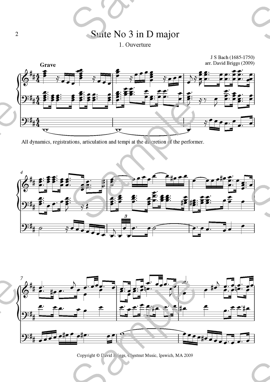 Bach Suite No3 in D Major