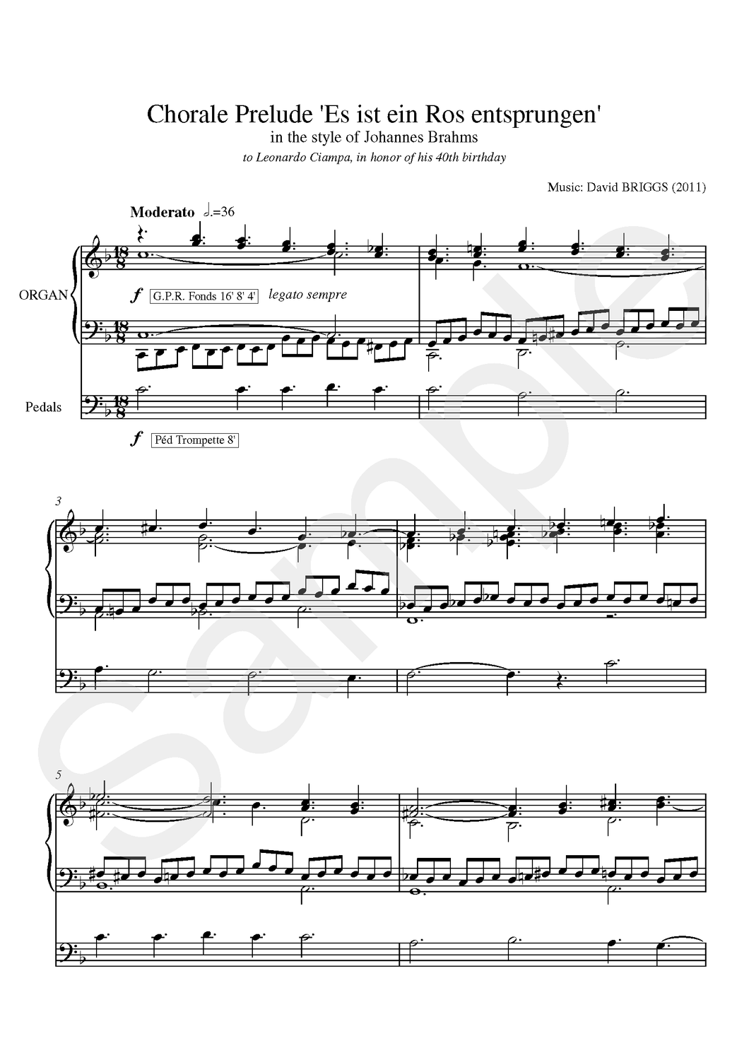 Choral Prelude 'Es ist ein Ros entsprungen'